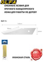 Лезвия OLFA 20мм, нерж.сталь, арт. CKB-2 (2 шт)