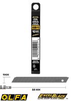 Сегментные лезвия OLFA 9мм (10шт), Black, арт ASBB-10 компактная упаковка